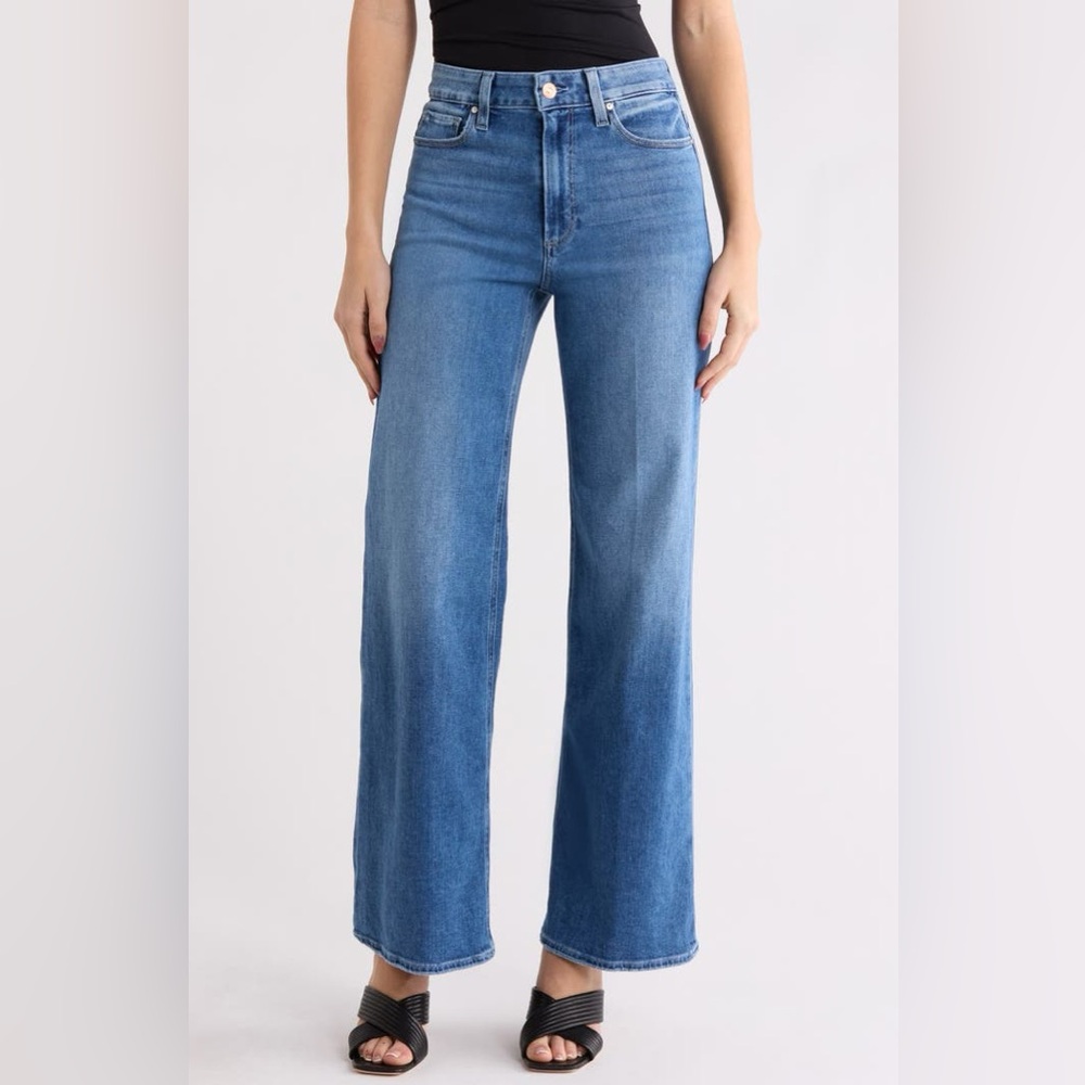 Paige High Waisted Distress Jeans - Blue